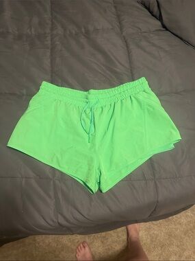 ZYIA Neon Green Women's Athletic Shorts